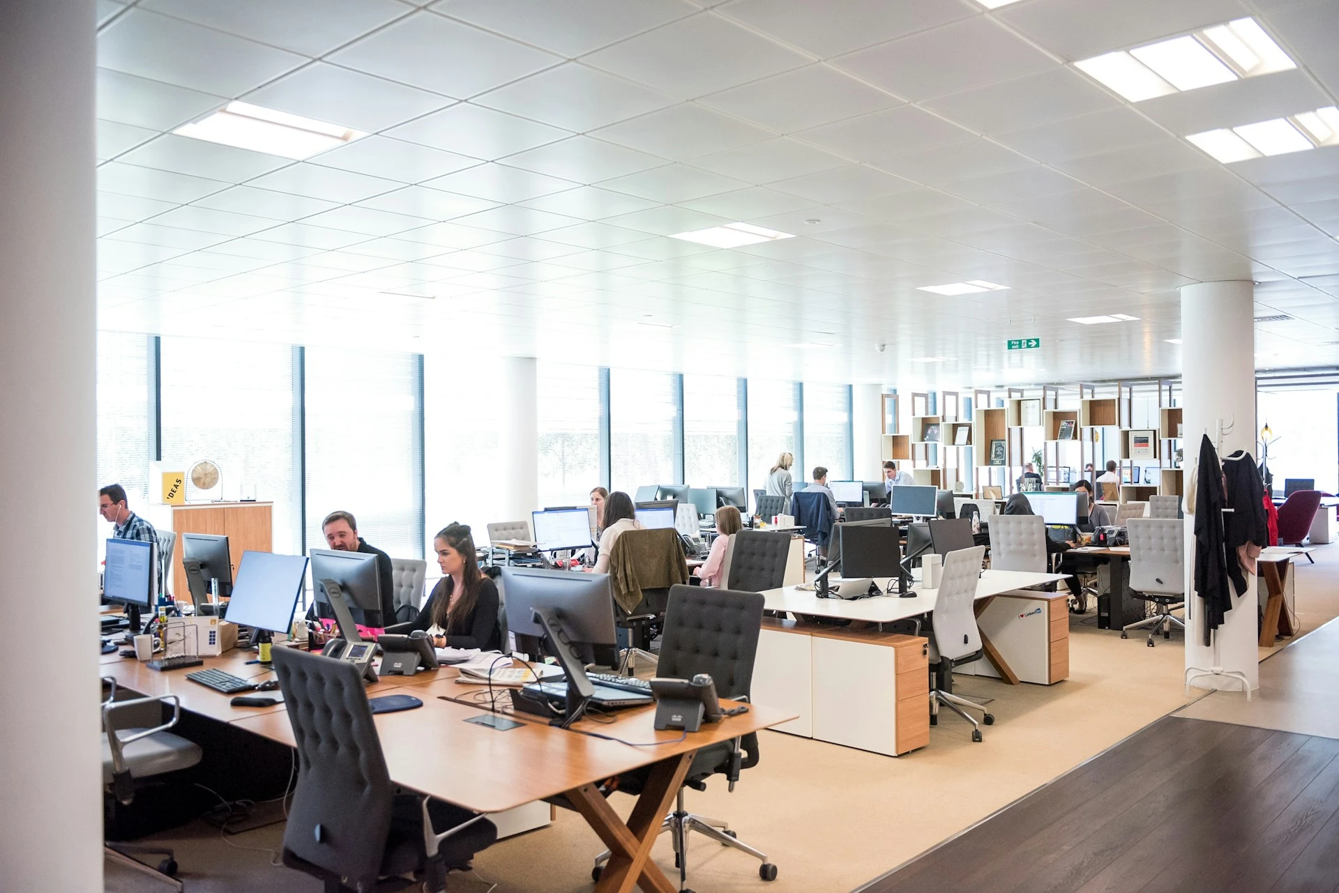  A busy office with many electronic devices uses more energy 