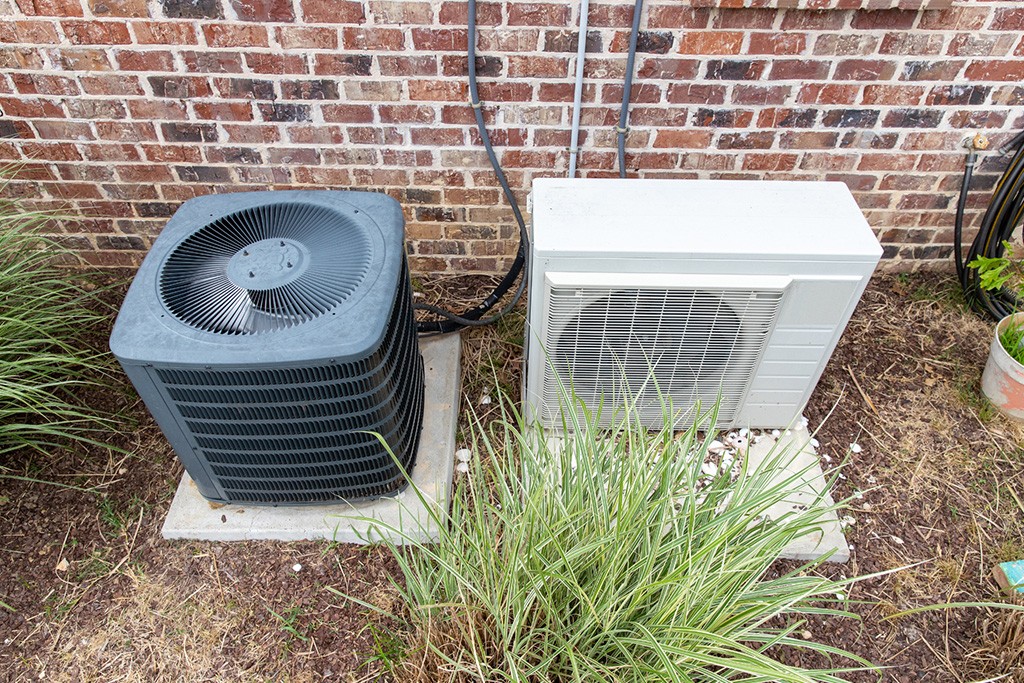 an outdoor heat pump and AC system
