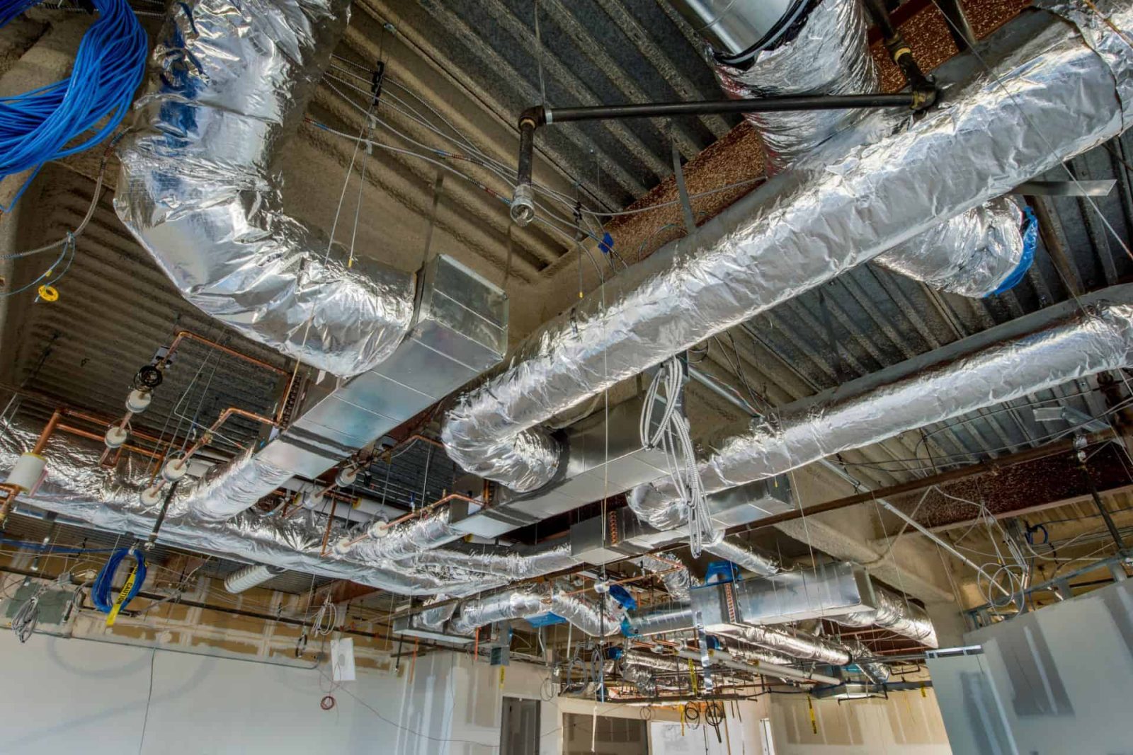 An industrial building’s ductwork 