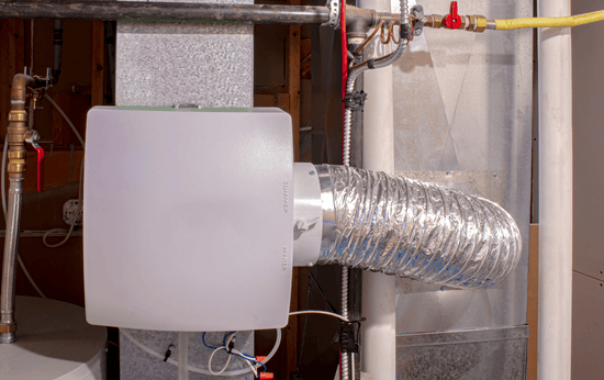 Humidifier installation for air quality improvement