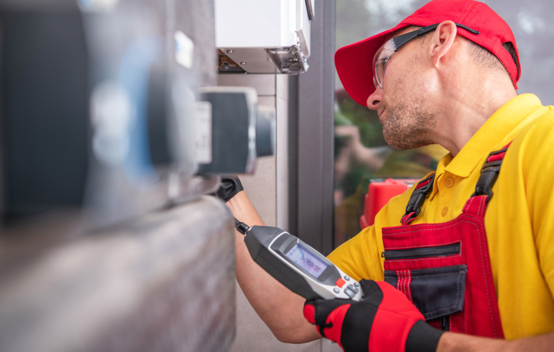 Professional technician performing furnace diagnostics for effective repair in Woodstock, ON - LG Home Comfort