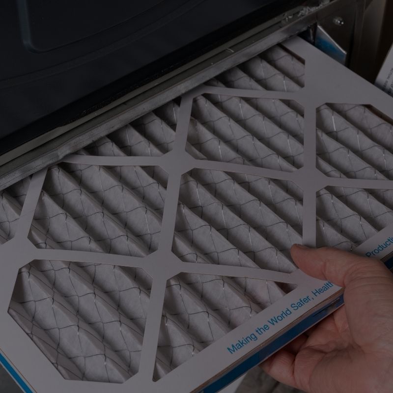 HEPA filter installation by LG Home Comfort improves air quality by trapping allergens and particles in Kingston