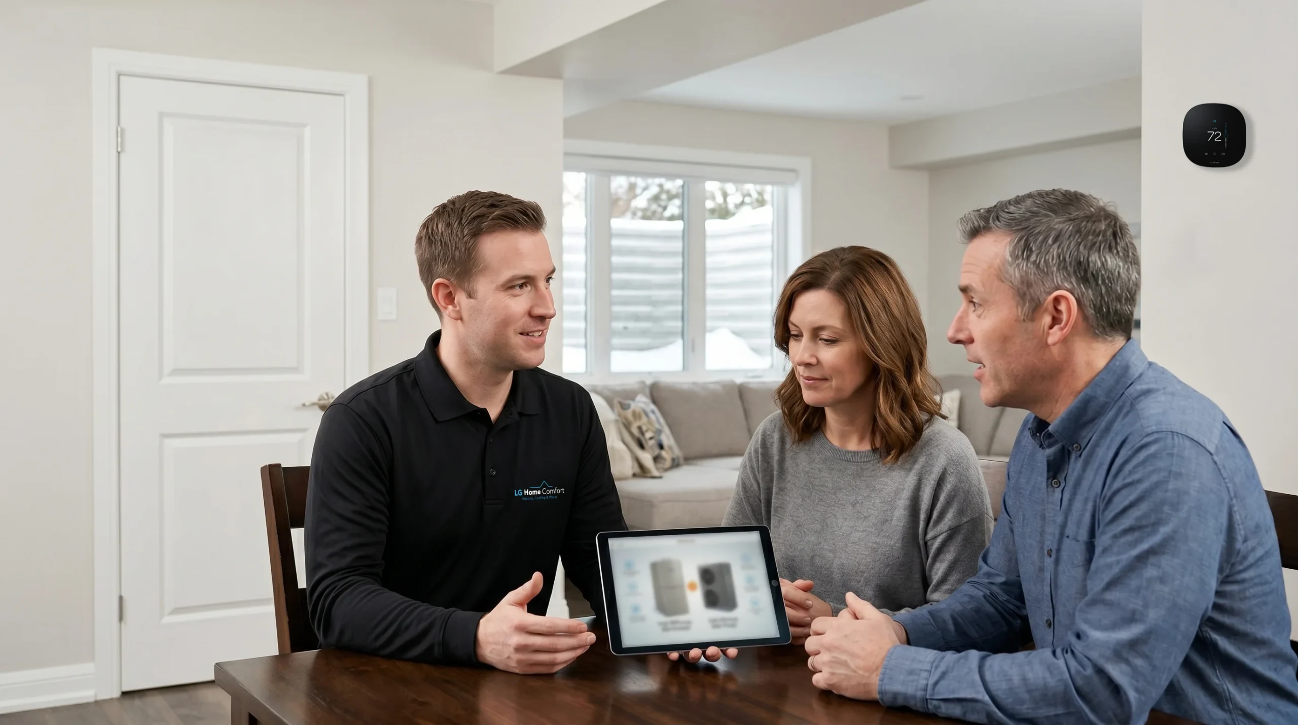 Ontario homeowner comparing heat pump options before purchasing a new system