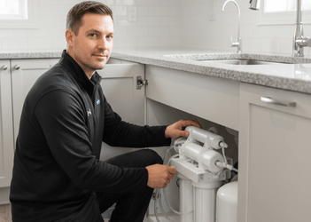 Dedicated reverse osmosis faucet in a Kitchener home