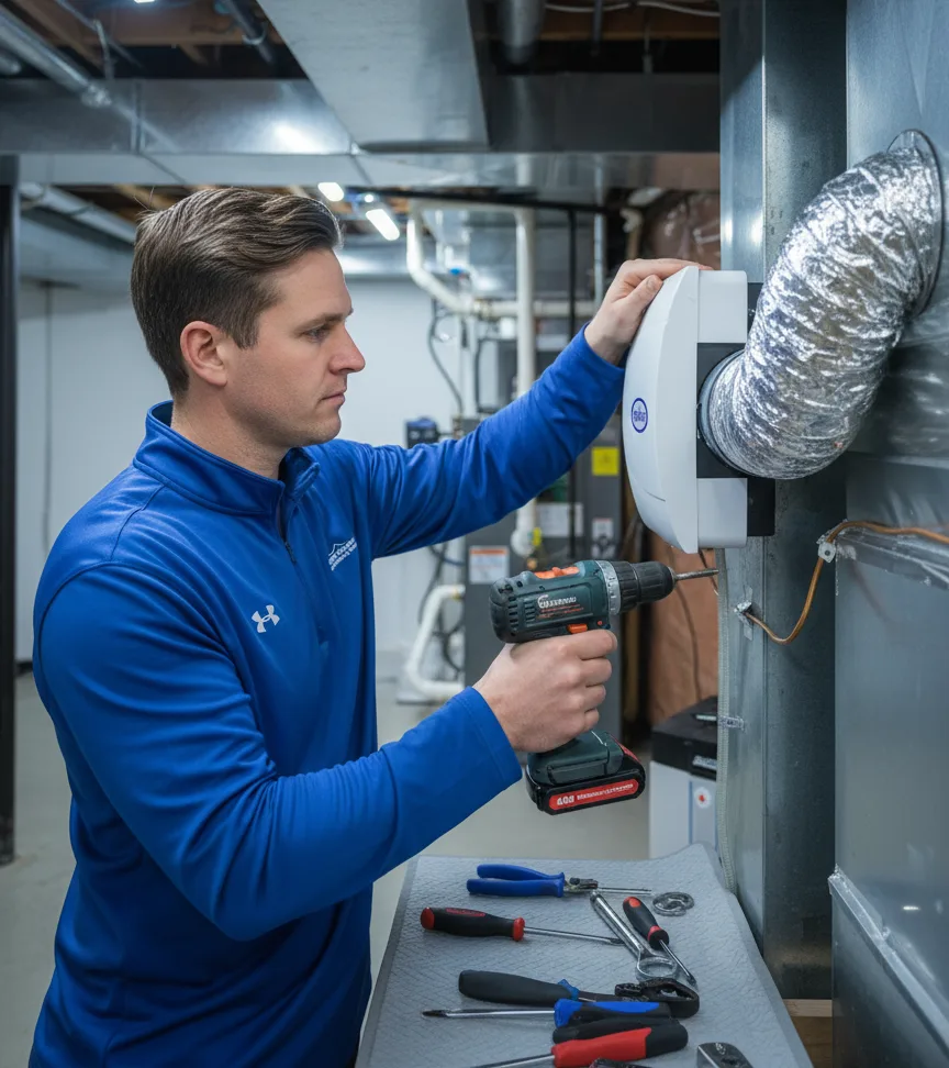 Certified-technician-installing-humidifier