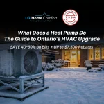 Ontario heat pump extracting heat from winter air