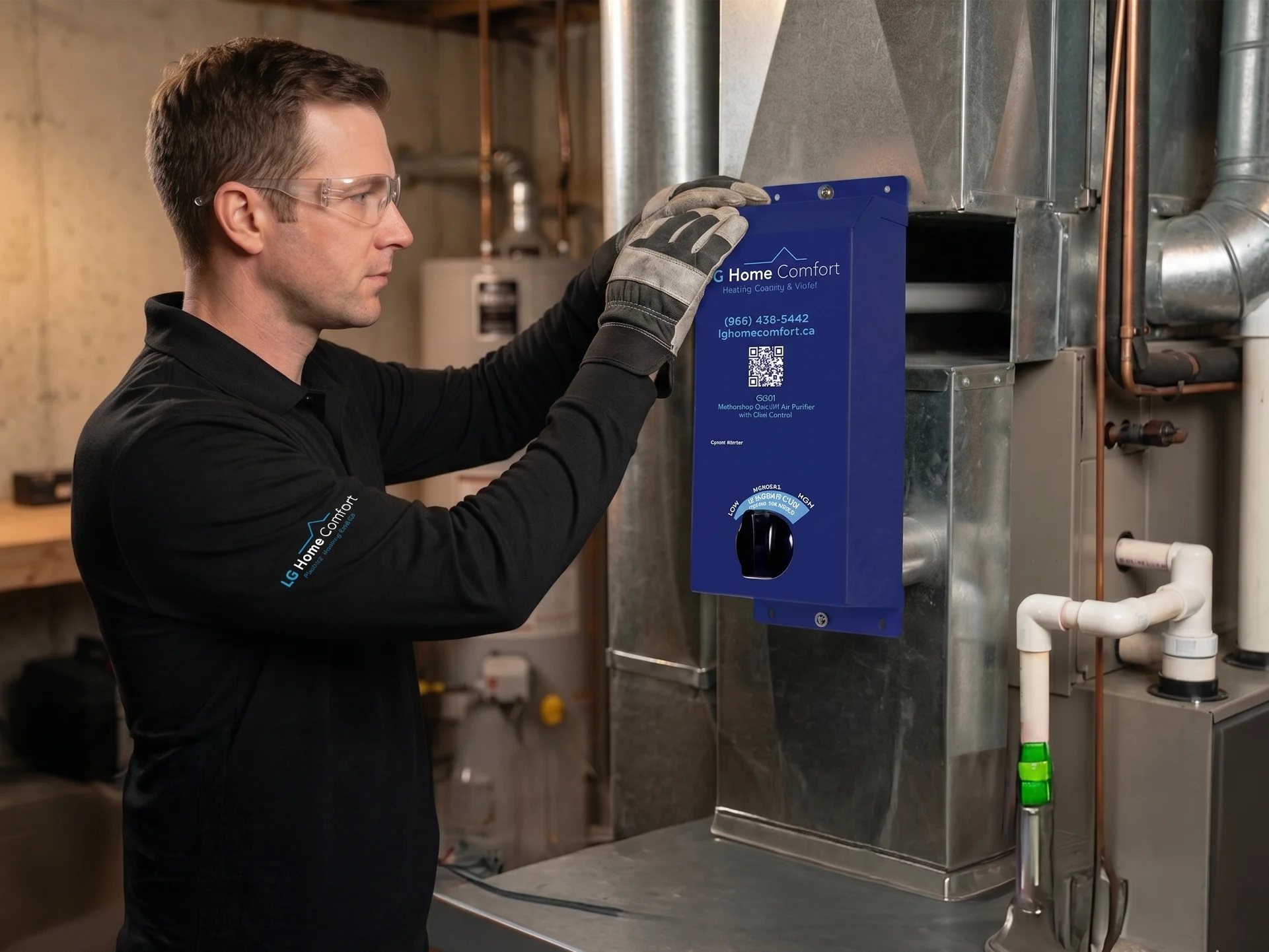 A family breathing easy indoors thanks to advanced whole-home air quality solutions installed by expert HVAC technicians for a healthier residential
