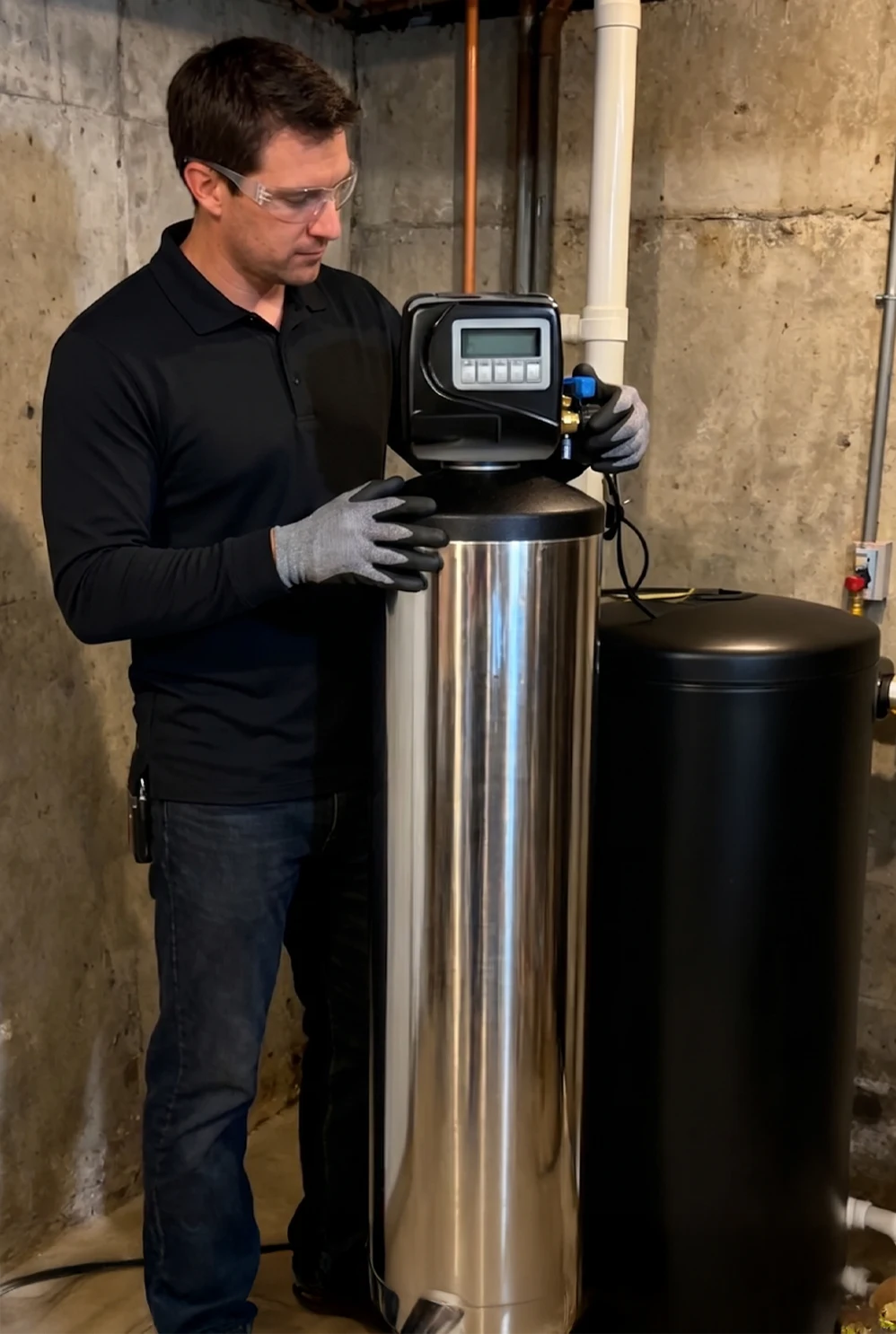 A reliable local technician standing beside a fully equipped service vehicle, representing your most trusted community HVAC company in Guelph, Ontario