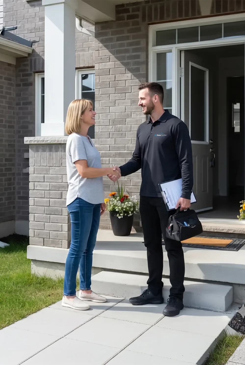 A trusted team of certified heating and cooling professionals demonstrating exactly why local homeowners choose LG Home Comfort for their premium HVAC