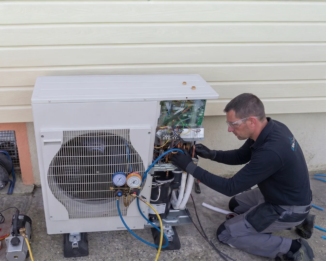 High-efficiency Kingston heat pump services providing sustainable, year-round comfort and energy savings for a modern residential property in Ontario