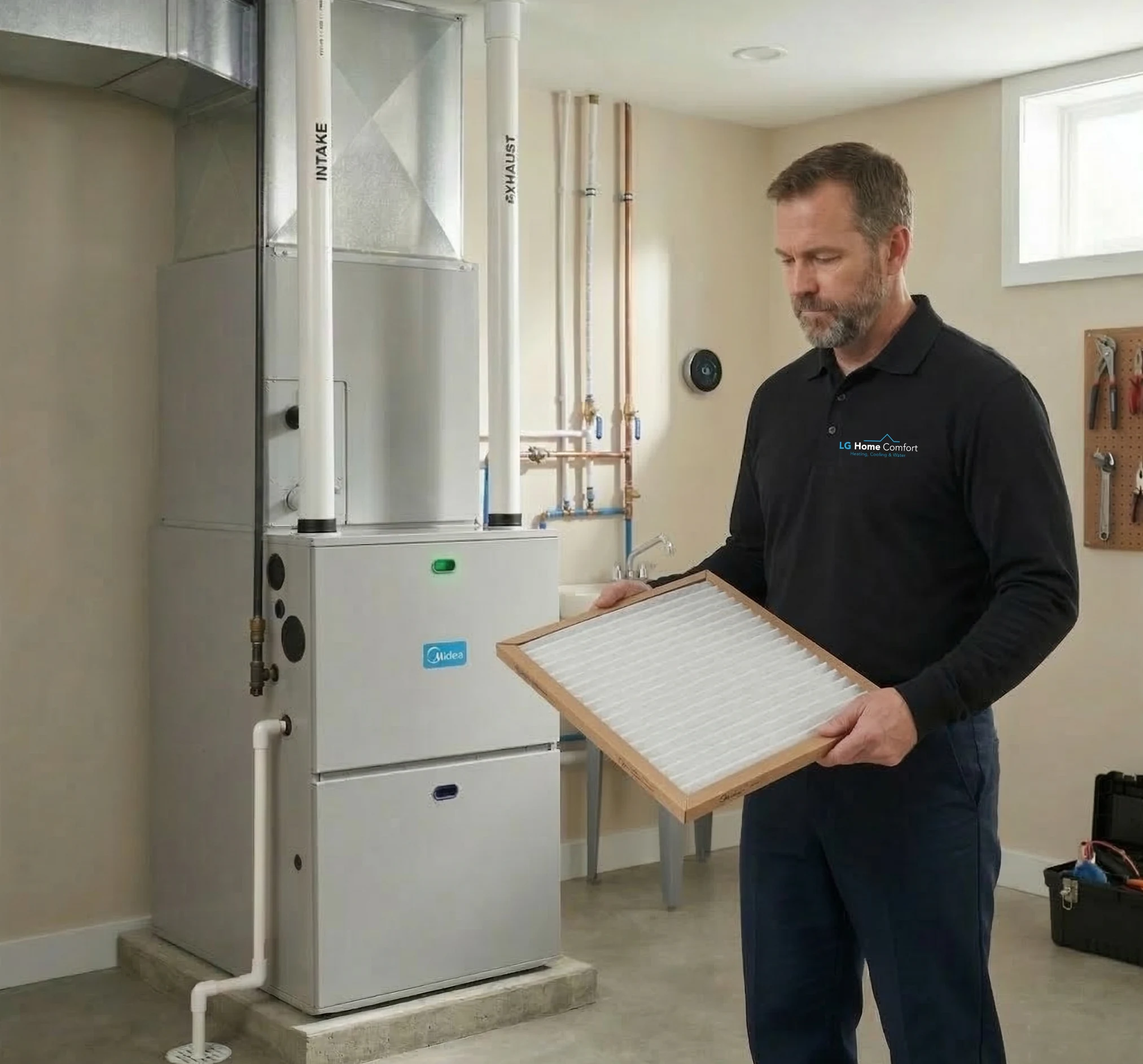 Professional HVAC maintenance services performed by certified technicians to keep your heating and cooling systems running efficiently for homeowners